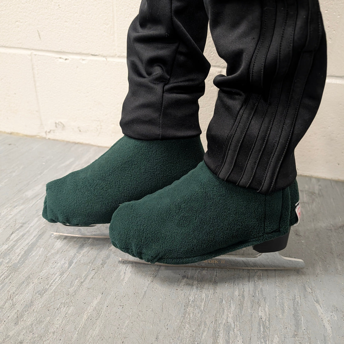 Forest Green figure skate boot covers